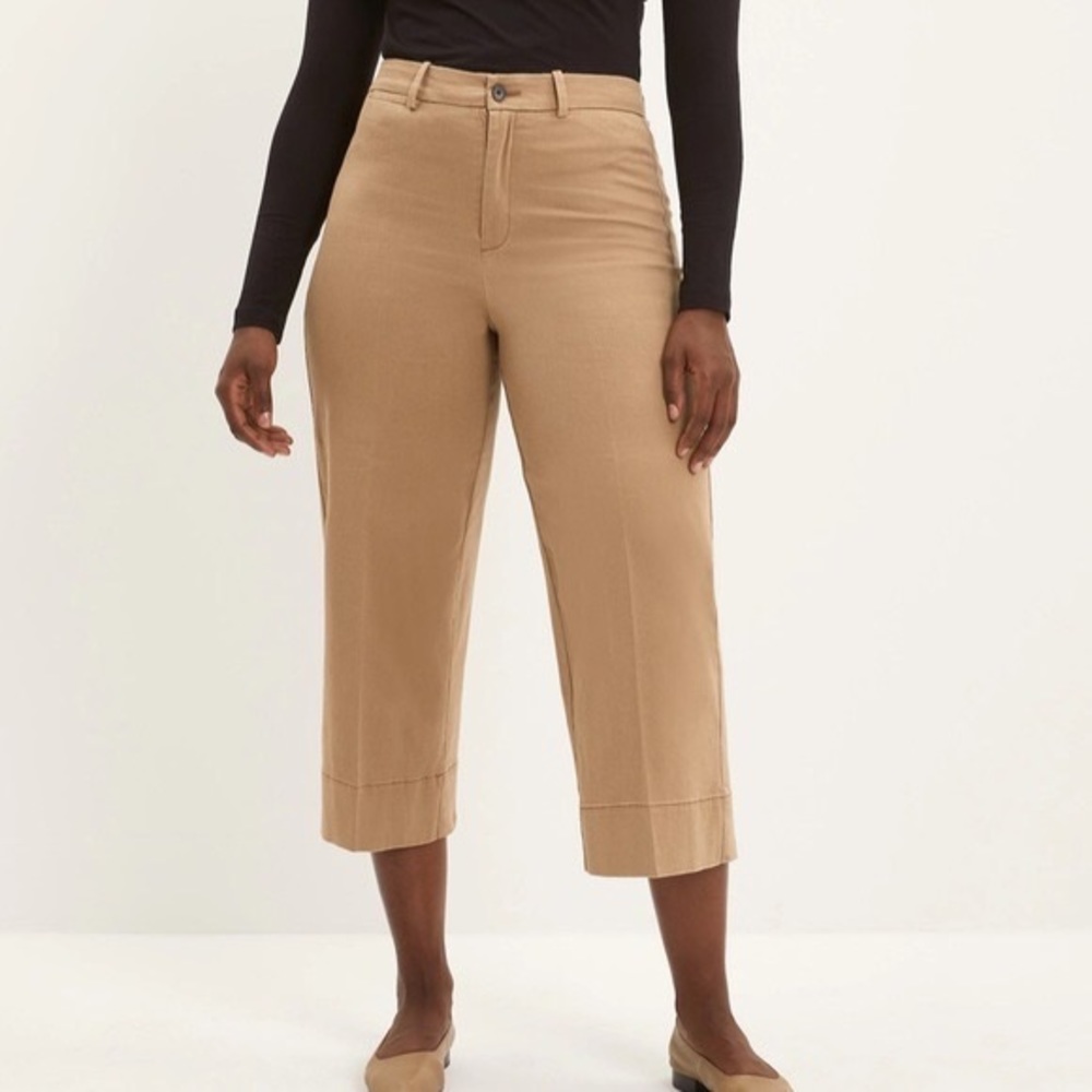 Frank and Oak Josephine Cropped Pants (Beige)
